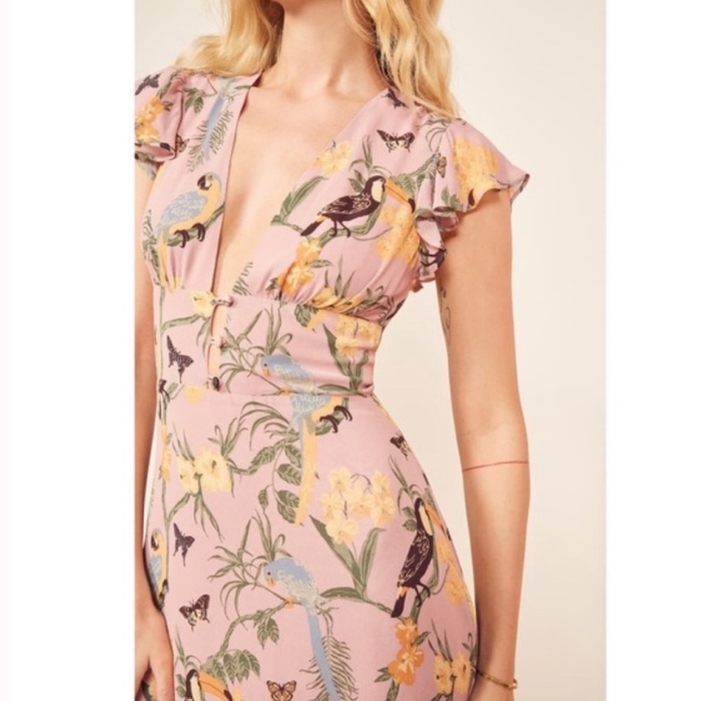 Reformation Toucan Riegan Midi Dress